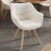 Riess-Ambiente Stühle > Drehbarer Stuhl THE DUTCH COMFORT beige Bouclé Tweed Soft Eichenholz