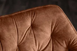 Riess-Ambiente Stühle|Samt Möbel > Drehbarer Stuhl THE DUTCH COMFORT rost braun Samt mit Armlehnen Modern Design