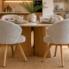 Riess-Ambiente Stühle > Drehbarer Stuhl WALKÜRE beige natur Eichenholz mit Taschenfederkern und Armlehne
