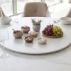 Riess-Ambiente Dekoration > Drehbare Servierplatte SIGNATURE 60cm weiß Marmor Keramik rund