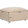 Riess-Ambiente Polsterhocker|Industrial Loft > Echtleder Hocker BIG GEORGE 95cm cognac Nosagfederung Taschenfederkern