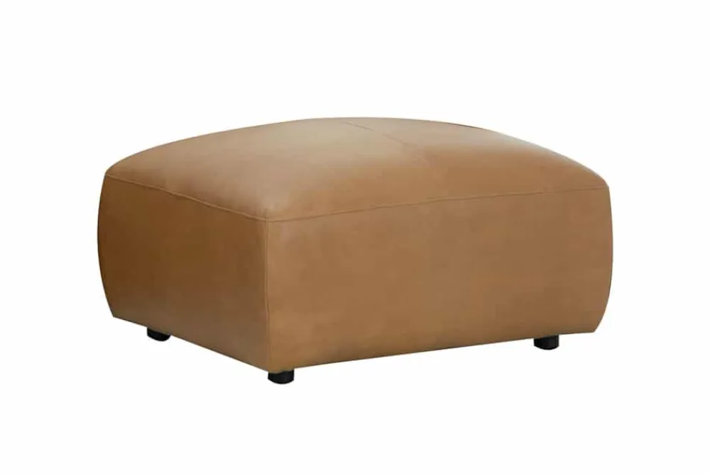 Riess-Ambiente Polsterhocker|Industrial Loft > Echtleder Hocker BIG GEORGE 95cm cognac Nosagfederung Taschenfederkern