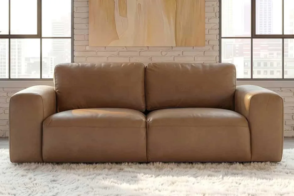 Riess-Ambiente 2-Sitzer Sofa|Industrial Loft > Echtleder Sofa BIG GEORGE 205cm cognac Taschenfederkern 2-Sitzer Couch