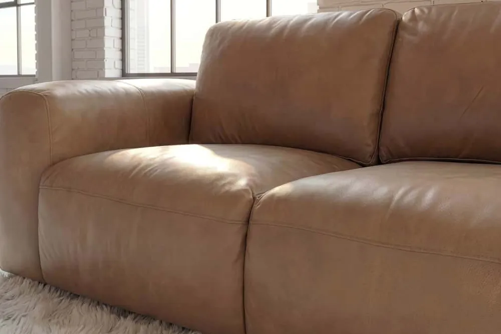 Riess-Ambiente 2-Sitzer Sofa|Industrial Loft > Echtleder Sofa BIG GEORGE 205cm cognac Taschenfederkern 2-Sitzer Couch