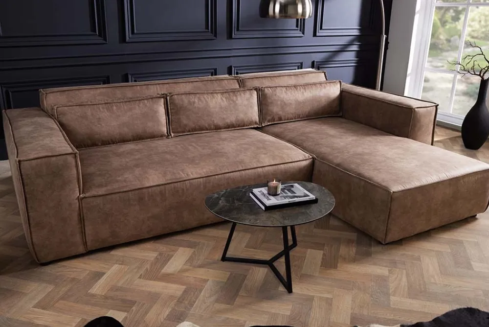 Riess-Ambiente Ecksofa > Ecksofa BOSSA NOVA 265cm antik taupe Microfaserstoff 3-Sitzer Couch L-Form