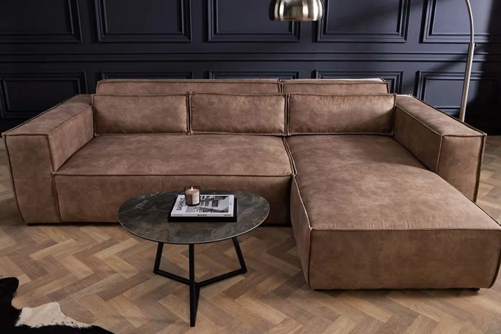 Riess-Ambiente Ecksofa > Ecksofa BOSSA NOVA 265cm antik taupe Microfaserstoff 3-Sitzer Couch L-Form