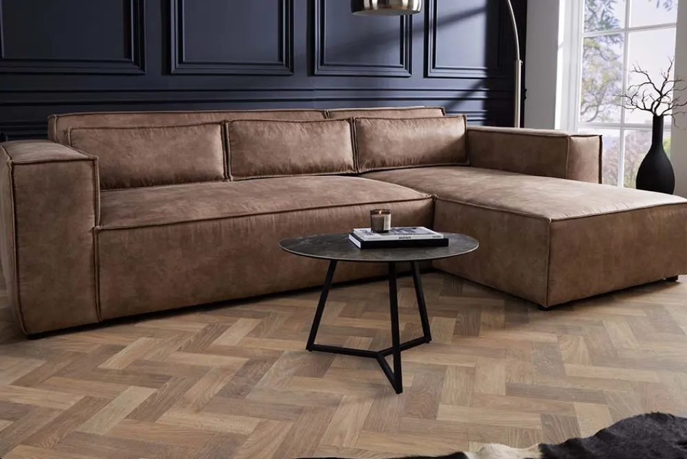 Riess-Ambiente Ecksofa > Ecksofa BOSSA NOVA 265cm antik taupe Microfaserstoff 3-Sitzer Couch L-Form