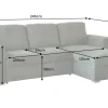 Riess-Ambiente 3-Sitzer Sofa > Ecksofa mit Schlaffunktion APARTMENT beidseitig aufbaubar grün Strukturstoff inkl. Stauraum