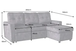 Riess-Ambiente Samt Möbel|Ecksofa ><noscript><img width=