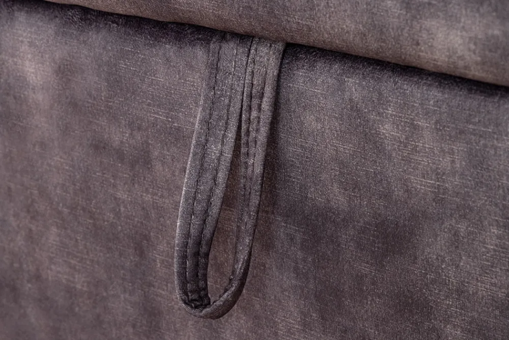 Riess-Ambiente Samt Möbel|Ecksofa > Ecksofa mit Schlaffunktion APARTMENT beidseitig aufbaubar grau Samt inkl. Stauraum