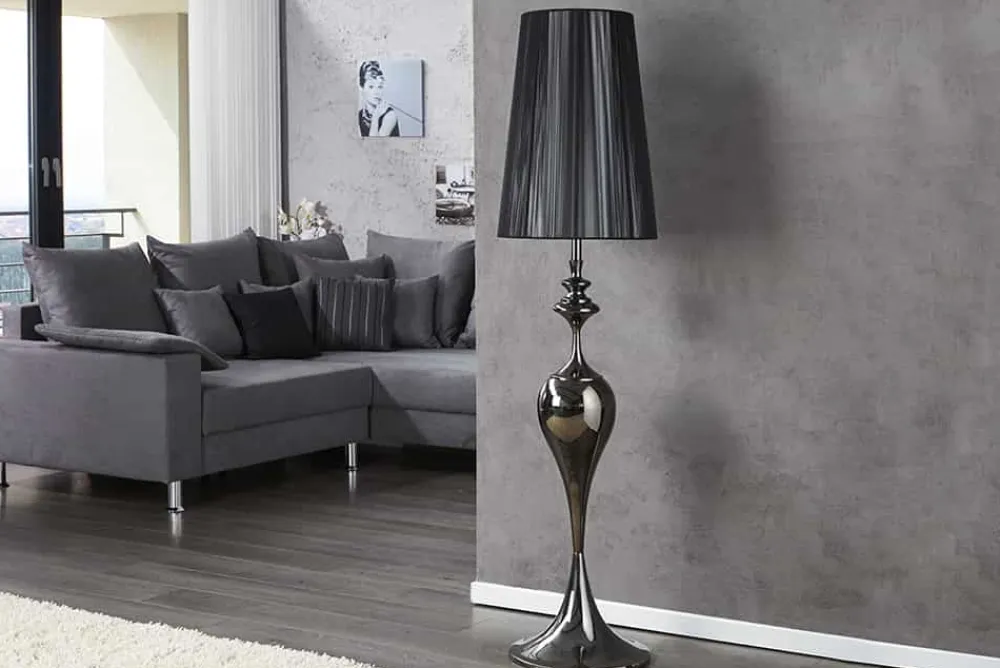 Riess-Ambiente Stehleuchten > Edle Design Stehlampe LUCIE 160cm schwarz Barock Stil Stehleuchte