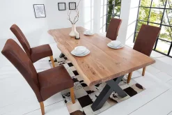 Riess-Ambiente Stühle > Edler Stuhl CASA whisky braun vintage Kolonialstil Massivholzbeine