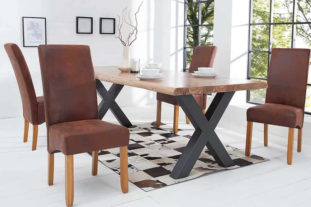 Riess-Ambiente Stühle > Edler Stuhl CASA whisky braun vintage Kolonialstil Massivholzbeine