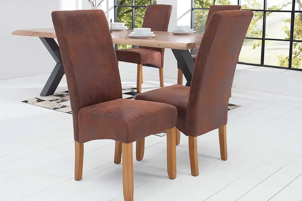 Riess-Ambiente Stühle > Edler Stuhl CASA whisky braun vintage Kolonialstil Massivholzbeine