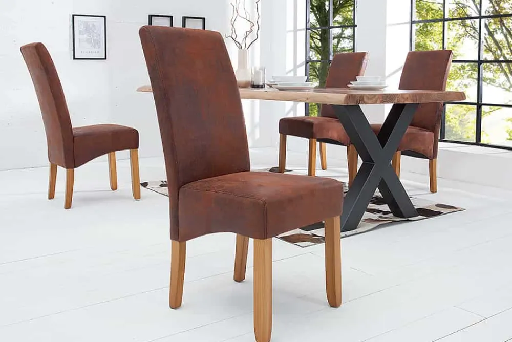 Riess-Ambiente Stühle > Edler Stuhl CASA whisky braun vintage Kolonialstil Massivholzbeine