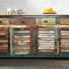Riess-Ambiente Mehr...|Sideboards & Kommoden > Einzigartiges Sideboard JAKARTA 160cm bunt recyceltes Massivholz aus Fischerbooten