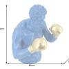 Riess-Ambiente Dekoration > Einzigartige Statue BOXER 50cm blau gold handmade Skulptur Deko-Figur