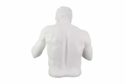 Riess-Ambiente Dekoration > Einzigartige Statue BOXER 50cm weiß silber handmade Skulptur Deko-Figur