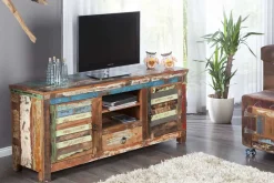Riess-Ambiente Mehr...|Tv- & Lowboards > Einzigartiges TV-Board JAKARTA 150cm bunt recyceltes Massivholz