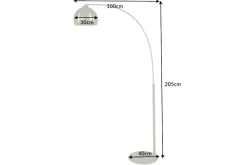 Riess-Ambiente Goldene Möbel|Retro Möbel > Elegante Bogenlampe LOUNGE DEAL 205cm gold Stehlampe