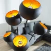 Riess-Ambiente Goldene Möbel|Retro Möbel > Elegante Design Stehlampe MAGMA 170cm schwarz gold Stehleuchte
