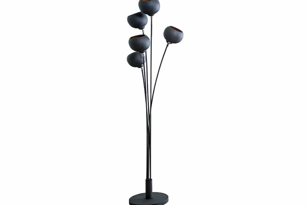 Riess-Ambiente Goldene Möbel|Retro Möbel > Elegante Design Stehlampe MAGMA 170cm schwarz gold Stehleuchte