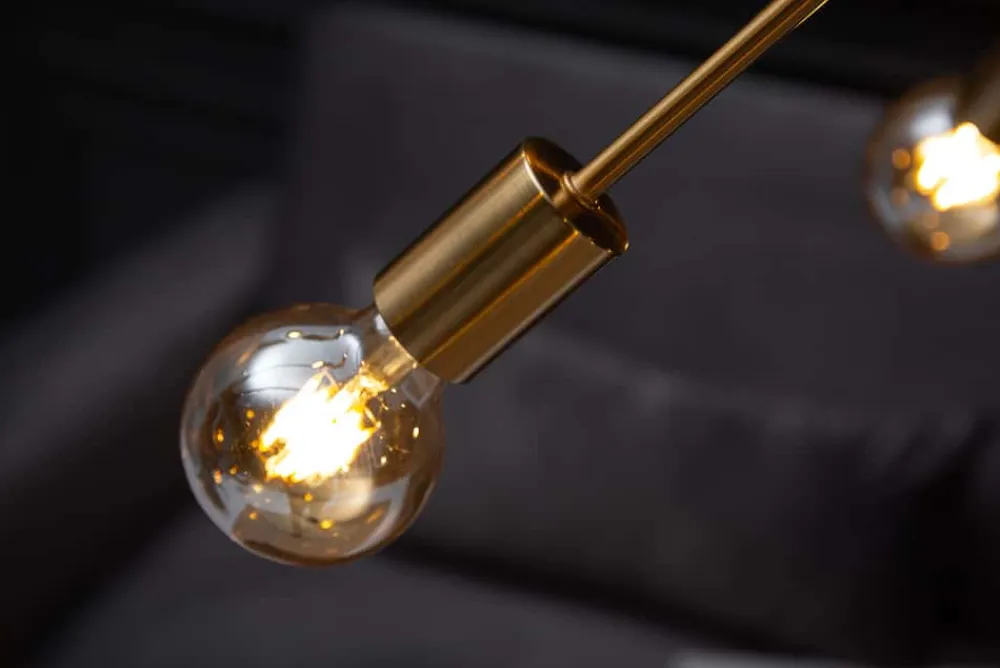 Riess-Ambiente Goldene Möbel|Hängelampen > Elegante Hängelampe SPUTNIK 87cm gold mit 14 Leuchtarmen