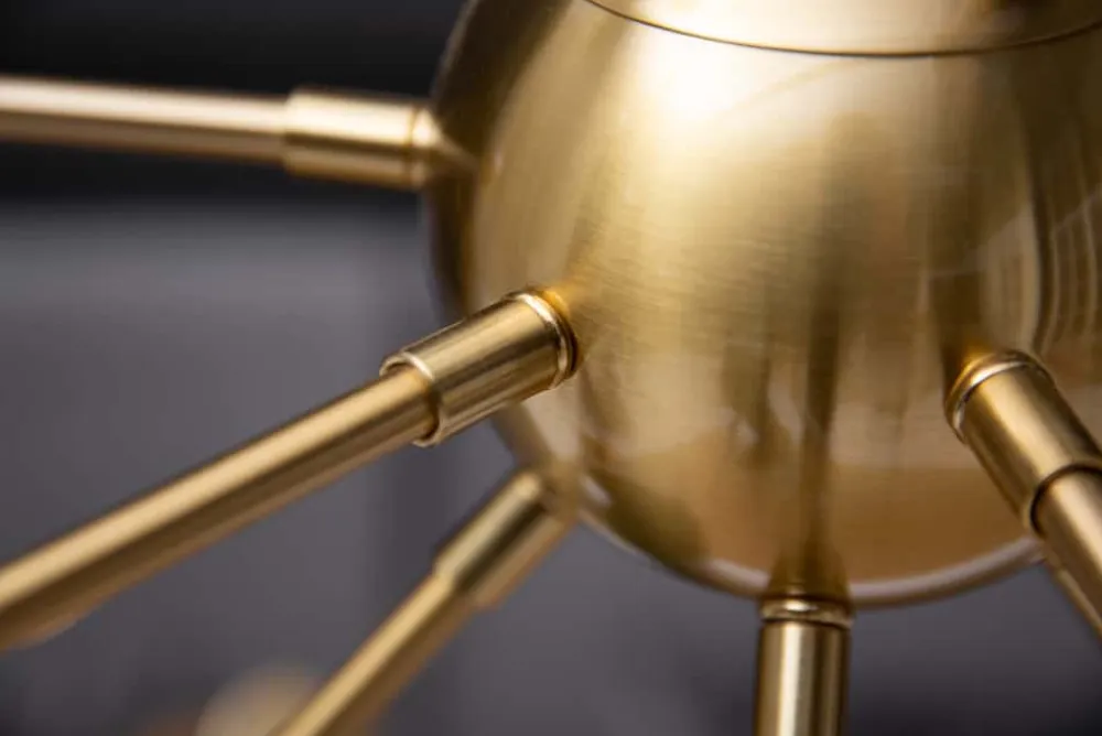 Riess-Ambiente Goldene Möbel|Hängelampen > Elegante Hängelampe SPUTNIK 87cm gold mit 14 Leuchtarmen