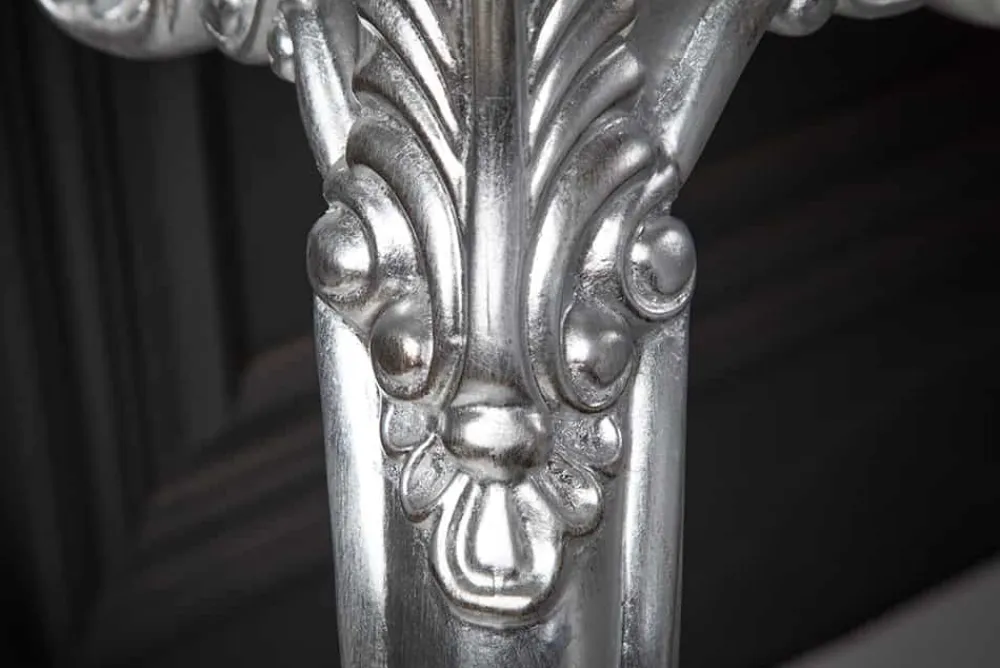 Riess-Ambiente Konsolentische > Elegante Konsole VENICE 110cm silber Barock Design Anrichte handgearbeitet