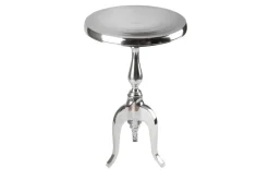 Riess-Ambiente Beistelltische > Eleganter Beistelltisch SAVOY 55cm silber poliert Dreibein mit runder Platte