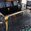 Riess-Ambiente Esstische > Eleganter Design Esstisch MODERN BAROCK 180cm schwarz gold Edelstahl Opalglas Tischplatte