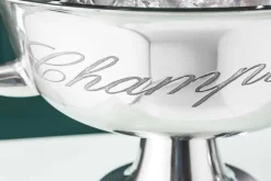 Riess-Ambiente Dekoration > Eleganter Design Sektkühler CHAMPAGNE 40cm silber poliert Flaschenkühler