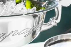 Riess-Ambiente Dekoration > Eleganter Design Sektkühler CHAMPAGNE 40cm silber poliert Flaschenkühler