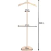 Riess-Ambiente Goldene Möbel|Garderoben > Eleganter Herrendiener VALET 128cm gold Aluminium Kleiderhaken Garderobenständer