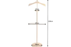 Riess-Ambiente Goldene Möbel|Garderoben > Eleganter Herrendiener VALET 128cm gold Aluminium Kleiderhaken Garderobenständer