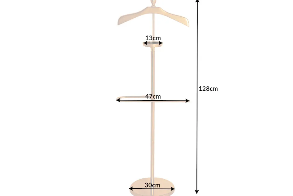 Riess-Ambiente Goldene Möbel|Garderoben > Eleganter Herrendiener VALET 128cm gold Aluminium Kleiderhaken Garderobenständer