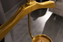 Riess-Ambiente Goldene Möbel|Garderoben > Eleganter Herrendiener VALET 128cm gold Aluminium Kleiderhaken Garderobenständer