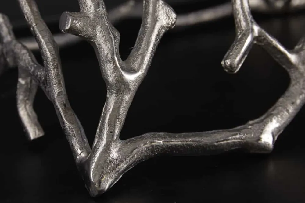 Riess-Ambiente Kerzenständer > Eleganter Kerzenhalter ABSTRACT 60cm silber für 4 Kerzen