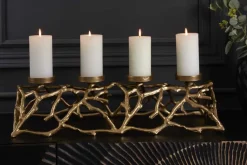 Riess-Ambiente Goldene Möbel|Kerzenständer ><noscript><img width=