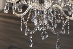 Riess-Ambiente Hängelampen|Kronleuchter & Lüster > Eleganter Kronleuchter CRYSTAL 55cm klar Acryl 5-armig Lüster