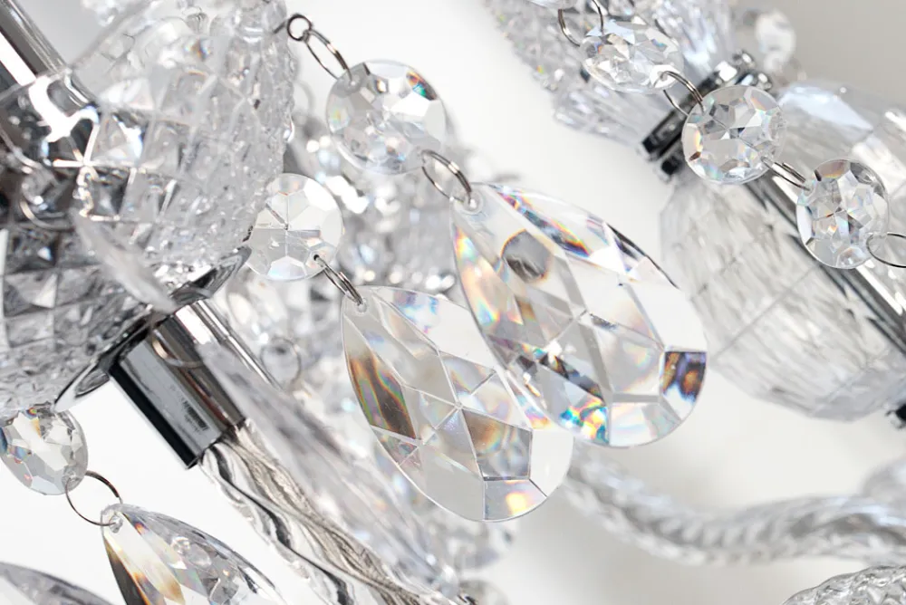 Riess-Ambiente Hängelampen|Kronleuchter & Lüster > Eleganter Kronleuchter CRYSTAL 75cm klar Acryl 9-armig Lüster