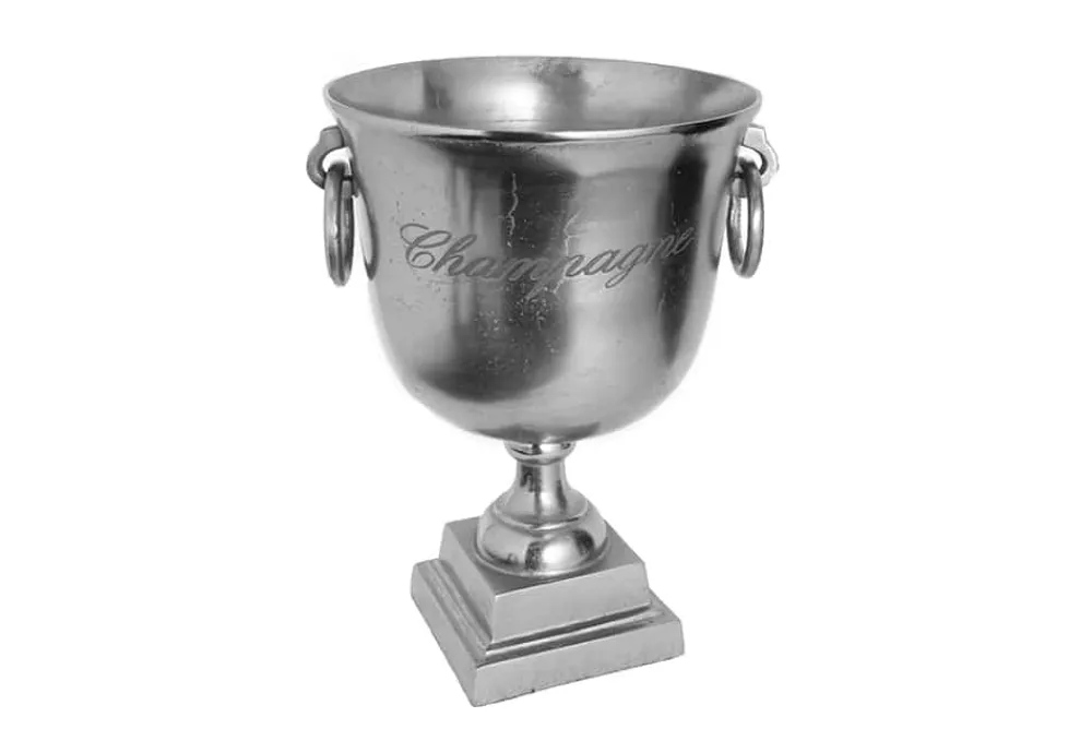 Riess-Ambiente Dekoration > Eleganter Sektkühler CHAMPAGNE 40cm silber Flaschenkühler