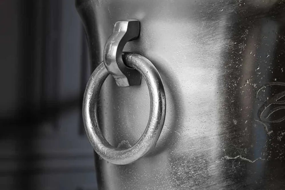 Riess-Ambiente Dekoration > Eleganter Sektkühler CHAMPAGNE 40cm silber Flaschenkühler