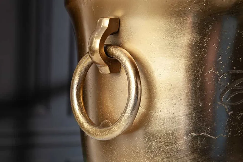 Riess-Ambiente Dekoration|Goldene Möbel > Eleganter Sektkühler CHAMPAGNE 40cm gold Flaschenkühler