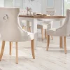 Riess-Ambiente Stühle > Eleganter Stuhl CASTLE beige Leinenstoff Landhausstil mit Komfortgriff