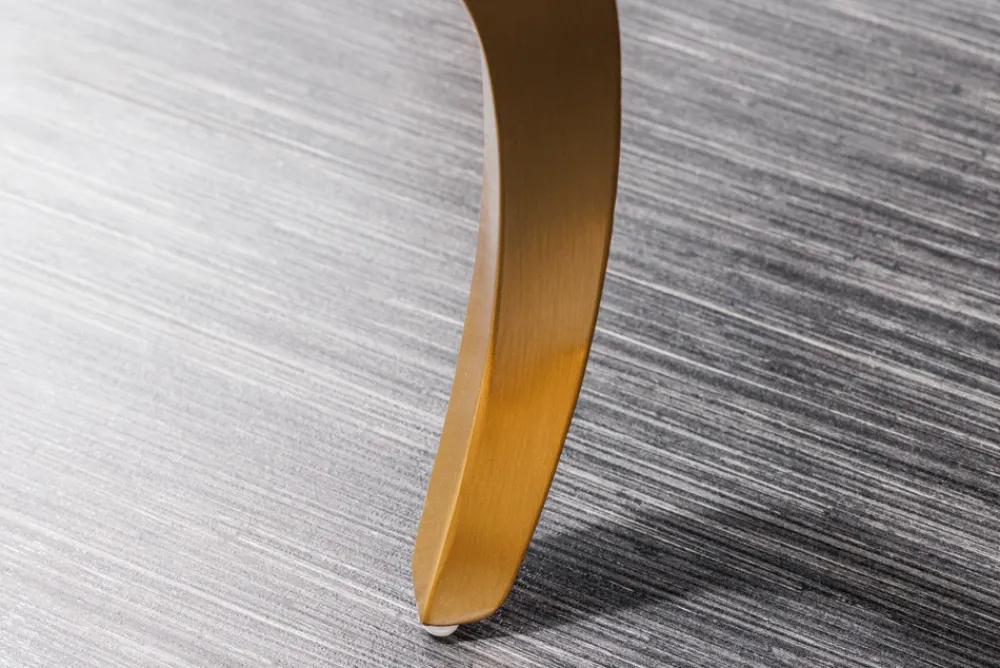 Riess-Ambiente Stühle|Samt Möbel > Eleganter Stuhl MODERN BAROCK grau Samt mit goldenem Löwenkopf