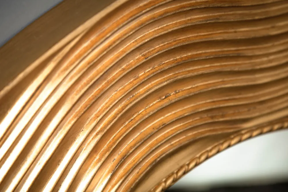 Riess-Ambiente Goldene Möbel|Mehr... > Eleganter Wandspiegel CIRCLE 100cm gold rund mit verziertem Rahmen