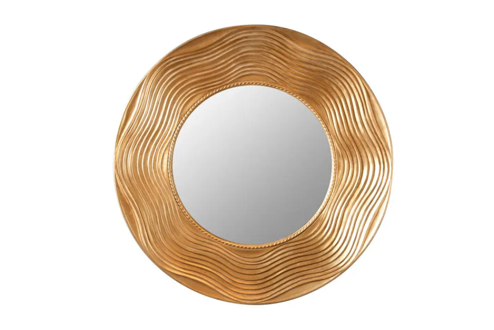 Riess-Ambiente Goldene Möbel|Mehr... > Eleganter Wandspiegel CIRCLE 100cm gold rund mit verziertem Rahmen