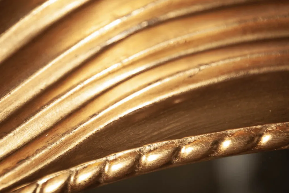 Riess-Ambiente Goldene Möbel|Mehr... > Eleganter Wandspiegel CIRCLE 100cm gold rund mit verziertem Rahmen