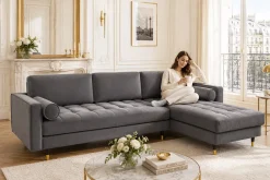 Riess-Ambiente Samt Möbel|Ecksofa ><noscript><img width=